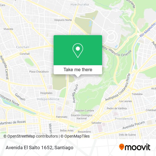 Avenida El Salto 1652 map