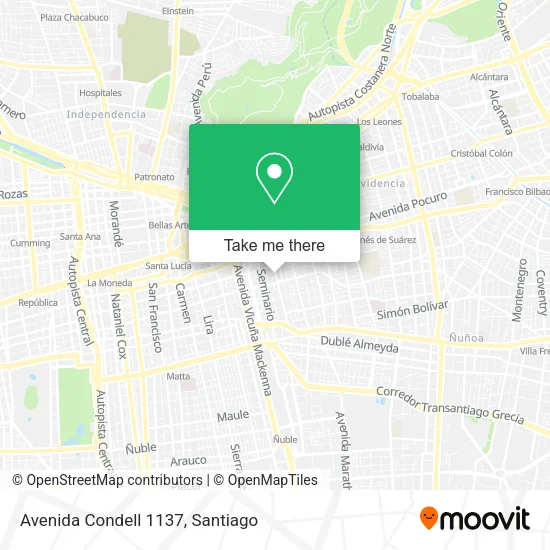 Avenida Condell 1137 map