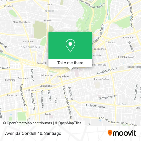 Avenida Condell 40 map