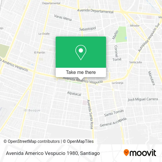 Avenida Americo Vespucio 1980 map