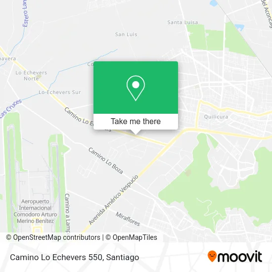 Camino Lo Echevers 550 map