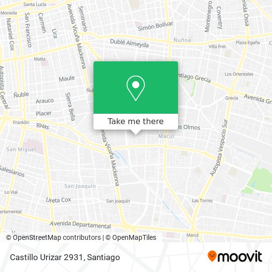 Castillo Urizar 2931 map