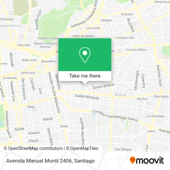 Avenida Manuel Montt 2406 map