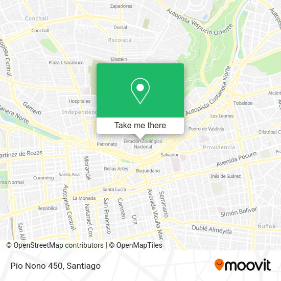 Pío Nono 450 map