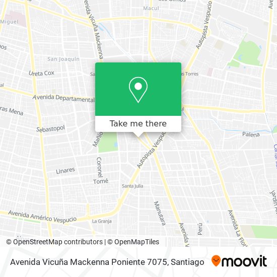 Avenida Vicuña Mackenna Poniente 7075 map