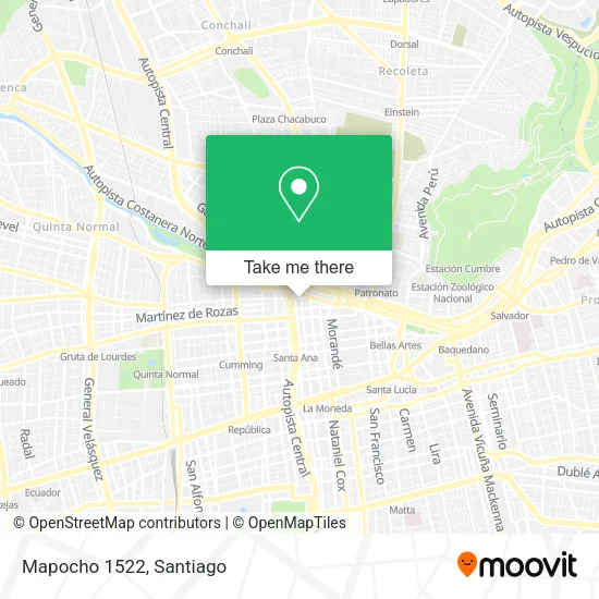 Mapocho 1522 map