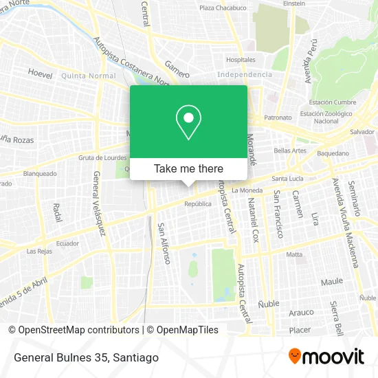 General Bulnes 35 map