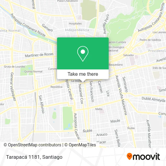 Tarapacá 1181 map