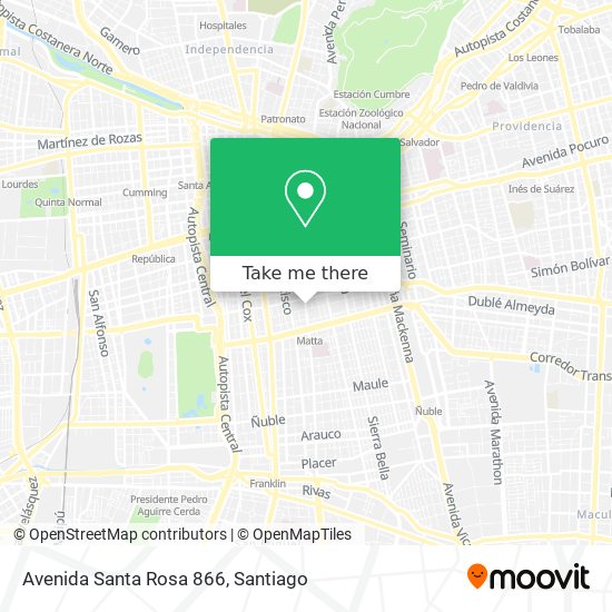 Mapa de Avenida Santa Rosa 866