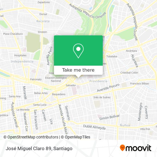 José Miguel Claro 89 map
