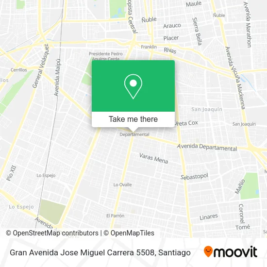 Gran Avenida Jose Miguel Carrera 5508 map