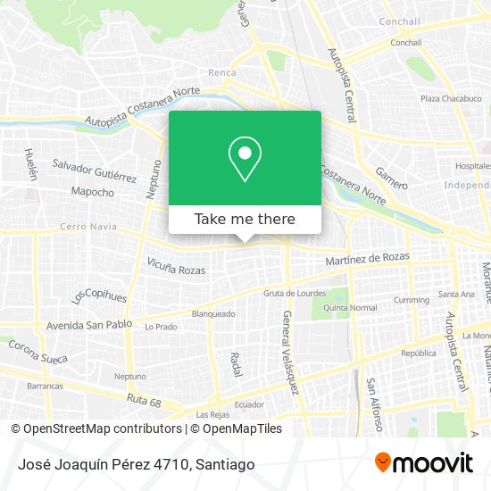 José Joaquín Pérez 4710 map