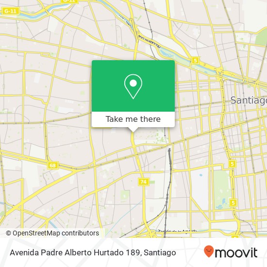 Avenida Padre Alberto Hurtado 189 map