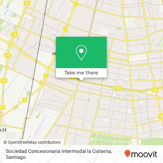 Sociedad Concesionaria Intermodal la Cisterna map