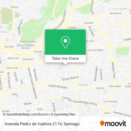 Mapa de Avenida Pedro de Valdivia 2176