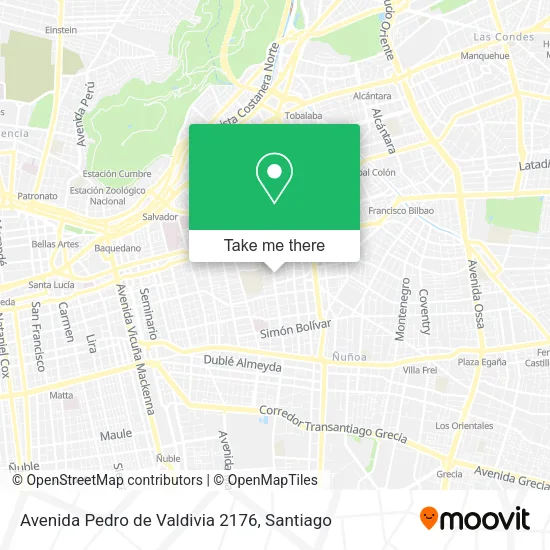 Avenida Pedro de Valdivia 2176 map