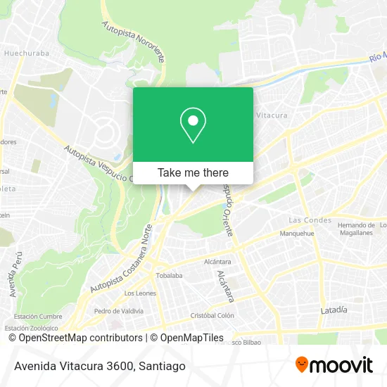 Avenida Vitacura 3600 map