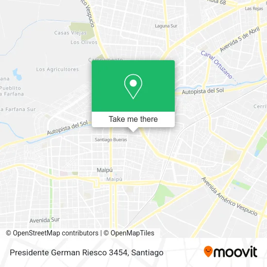Mapa de Presidente German Riesco 3454