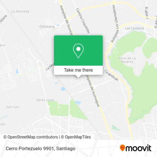 Cerro Portezuelo 9901 map