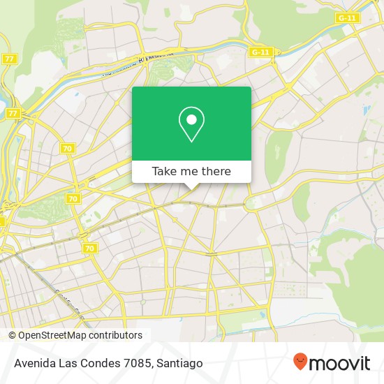Avenida Las Condes 7085 map