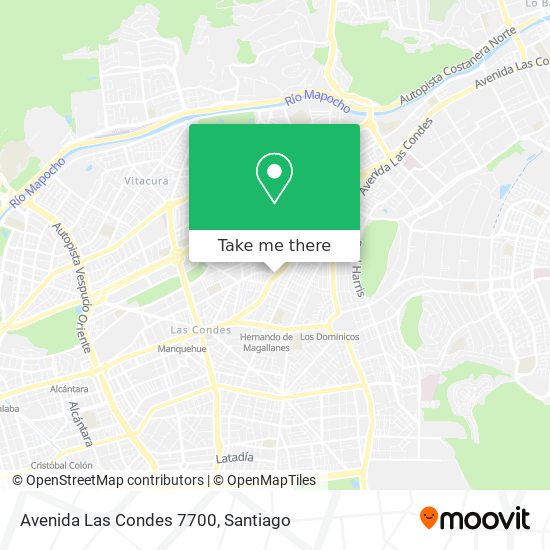 Mapa de Avenida Las Condes 7700
