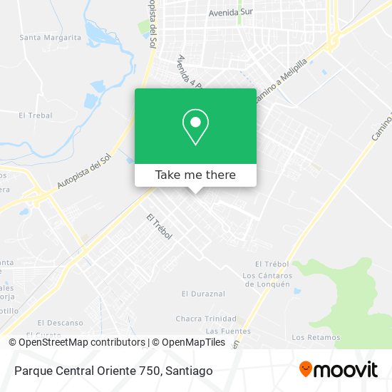 Mapa de Parque Central Oriente 750