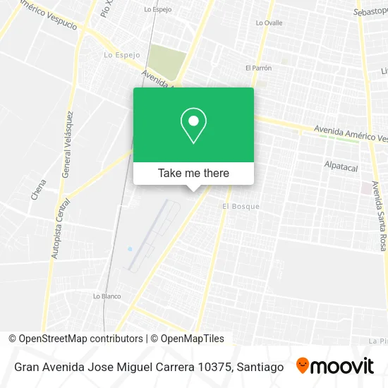 Gran Avenida Jose Miguel Carrera 10375 map