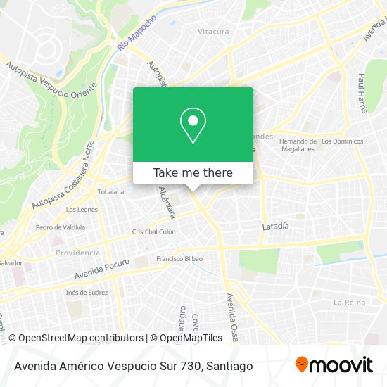 Avenida Américo Vespucio Sur 730 map