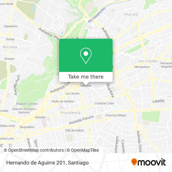 Hernando de Aguirre 201 map