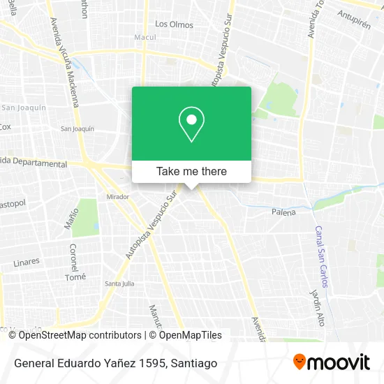 General Eduardo Yañez 1595 map