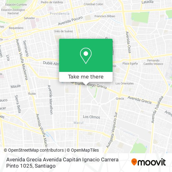 Avenida Grecia Avenida Capitán Ignacio Carrera Pinto 1025 map