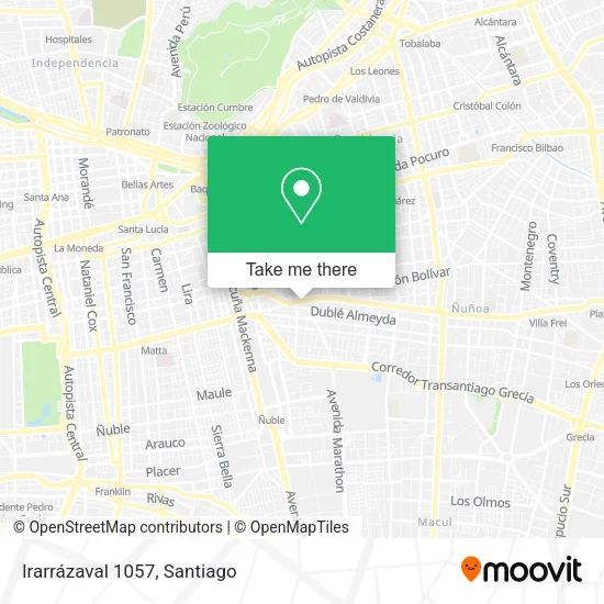 Irarrázaval 1057 map