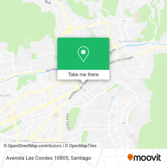Avenida Las Condes 10805 map