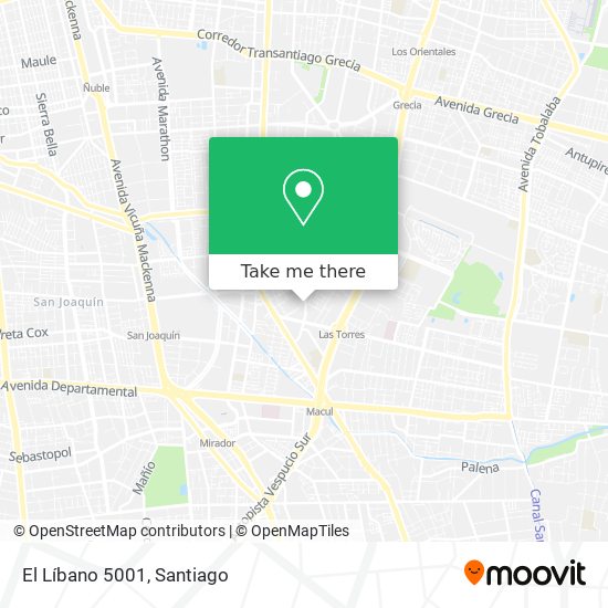 El Líbano 5001 map