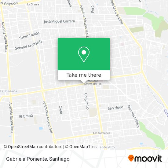 Gabriela Poniente map