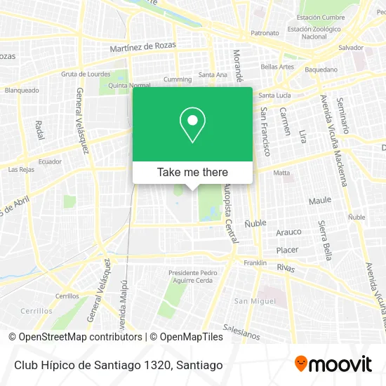 Mapa de Club Hípico de Santiago 1320