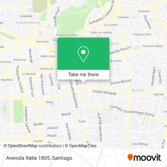 Avenida Italia 1805 map