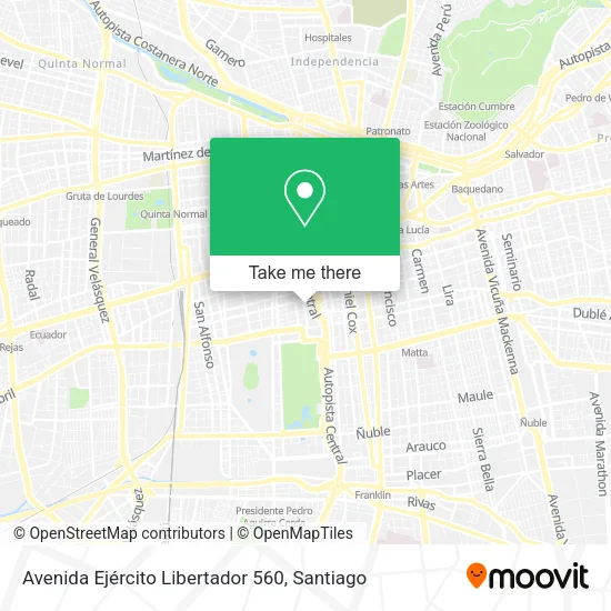 Avenida Ejército Libertador 560 map