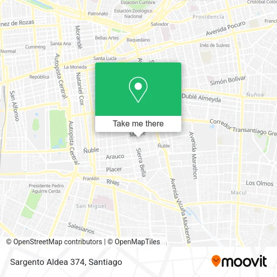 Sargento Aldea 374 map