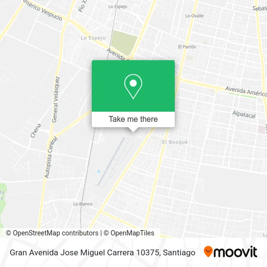 Gran Avenida Jose Miguel Carrera 10375 map