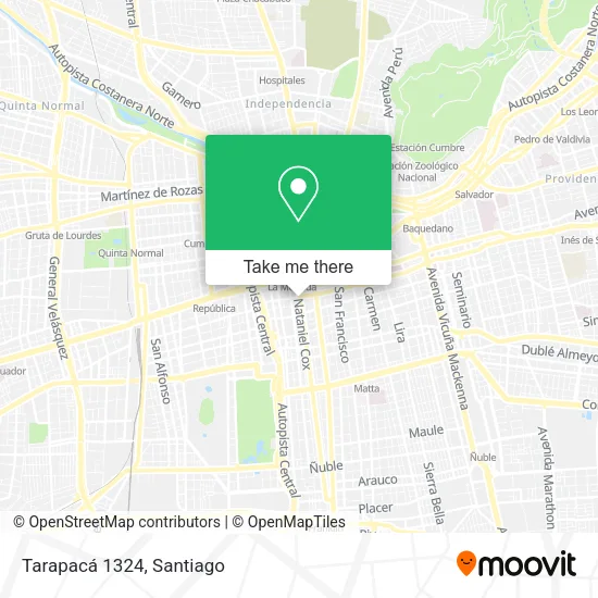 Tarapacá 1324 map