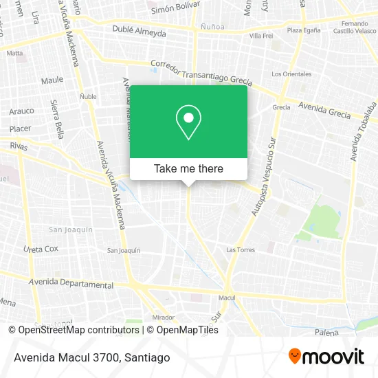 Avenida Macul 3700 map
