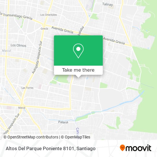 Altos Del Parque Poniente 8101 map