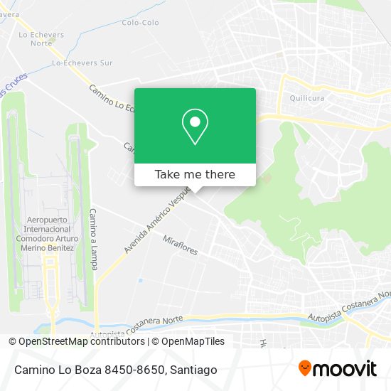 Camino Lo Boza 8450-8650 map