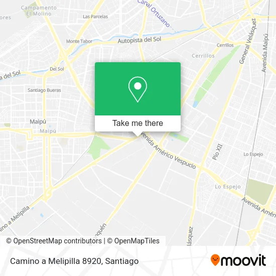 Mapa de Camino a Melipilla 8920