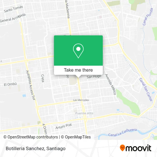 Botilleria Sanchez map