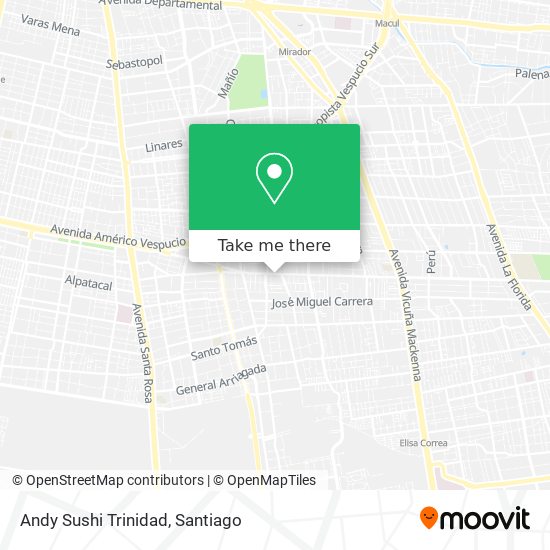 Andy Sushi Trinidad map