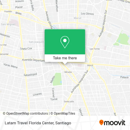 Latam Travel Florida Center map