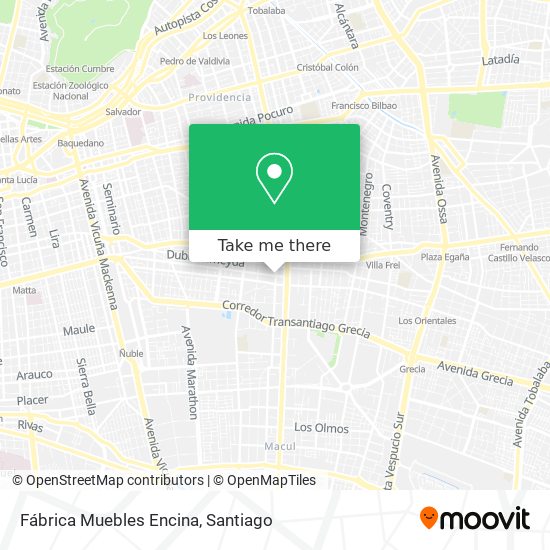 Fábrica Muebles Encina map