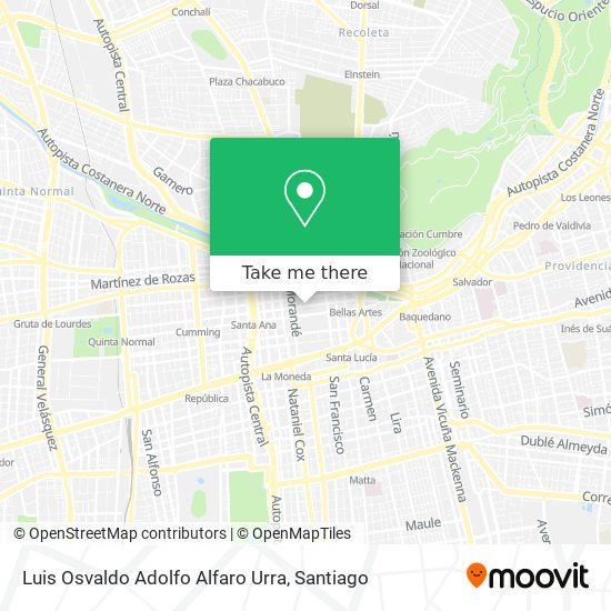 Luis Osvaldo Adolfo Alfaro Urra map
